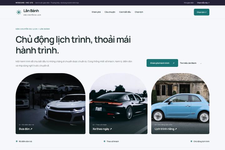 Ảnh xem trước Mẫu giao diện vận chuyển du lịch — Trưng bày | WZ-272