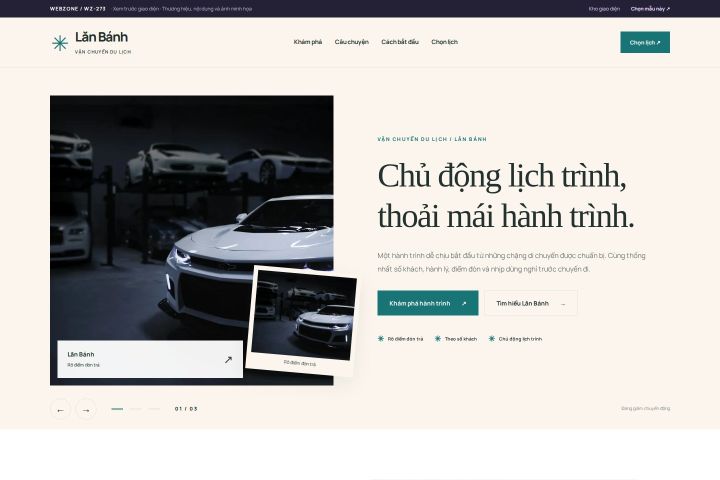 Ảnh xem trước Mẫu giao diện vận chuyển du lịch — Kể chuyện | WZ-273
