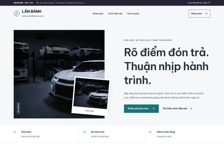 Ảnh xem trước Mẫu giao diện vận chuyển du lịch — Kể chuyện | WZ-273