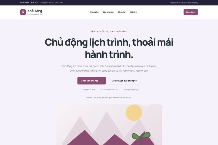 Ảnh chụp Giao diện HTML vận chuyển du lịch — Tập trung chuyển đổi | WZ-274