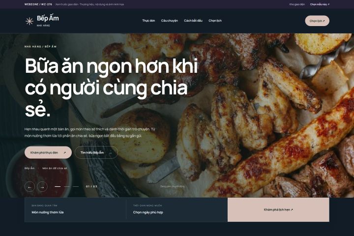 Ảnh xem trước Mẫu giao diện nhà hàng — Nổi bật | WZ-276
