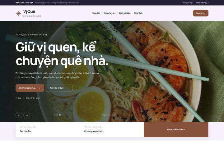 Ảnh xem trước Mẫu giao diện ẩm thực địa phương — Tập trung chuyển đổi | WZ-298