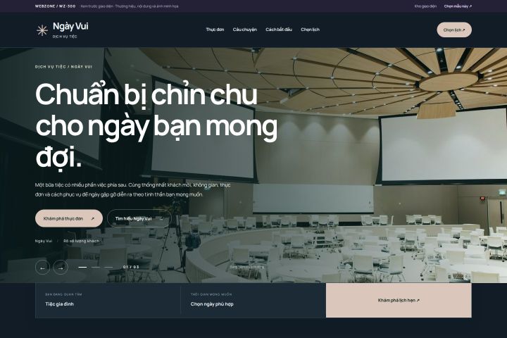 Ảnh xem trước Mẫu giao diện dịch vụ tiệc — Nổi bật | WZ-300