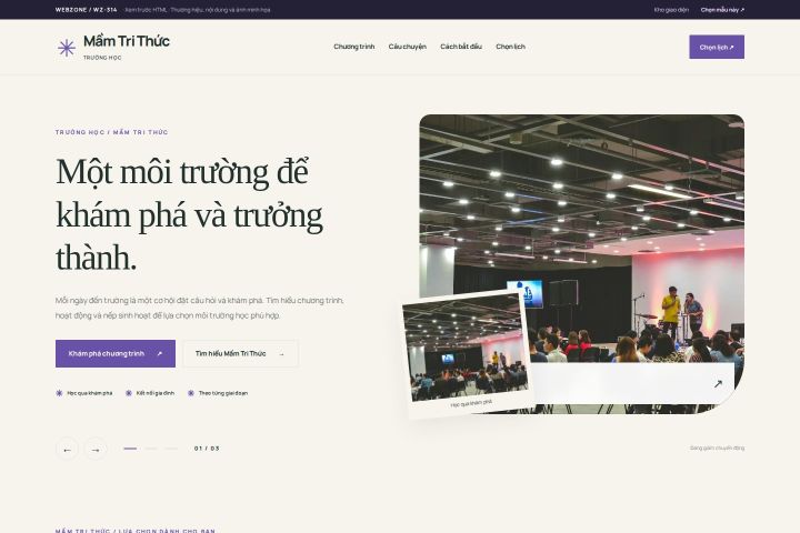 Ảnh chụp Giao diện HTML trường học — Thanh lịch | WZ-314