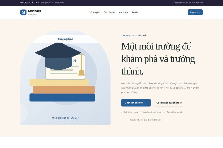 Ảnh chụp Giao diện HTML trường học — Kể chuyện | WZ-317