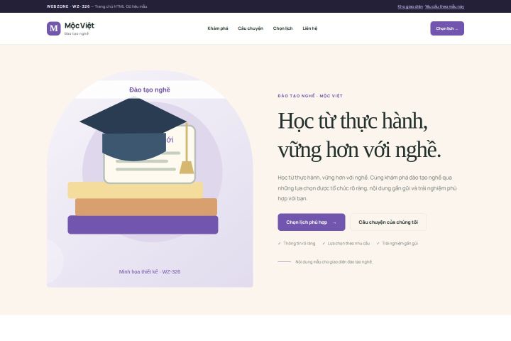 Ảnh chụp Giao diện HTML đào tạo nghề — Kể chuyện | WZ-326