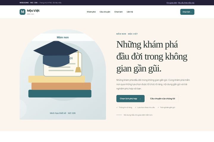 Ảnh chụp Giao diện HTML mầm non — Kể chuyện | WZ-336