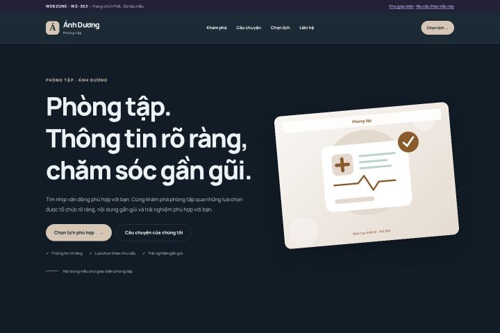 Ảnh chụp Giao diện HTML phòng tập — Nổi bật | WZ-363