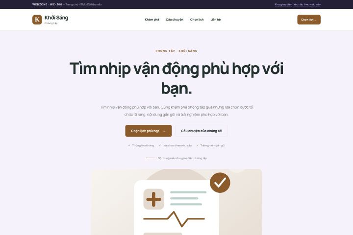 Ảnh chụp Giao diện HTML phòng tập — Tập trung chuyển đổi | WZ-366
