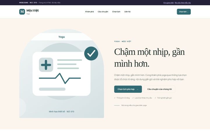 Ảnh chụp Giao diện HTML yoga — Kể chuyện | WZ-370