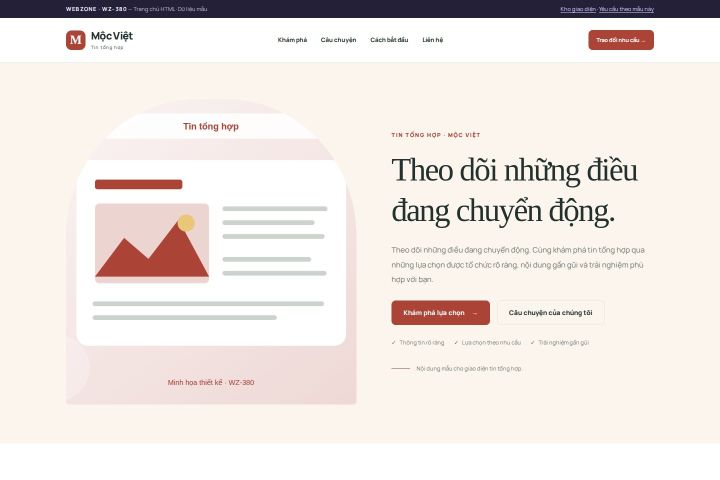 Ảnh chụp Giao diện HTML tin tổng hợp — Kể chuyện | WZ-380