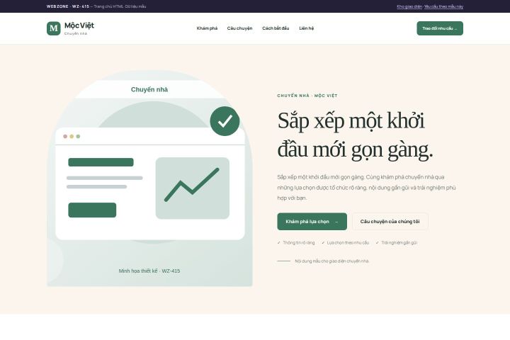 Ảnh chụp Giao diện HTML chuyển nhà — Kể chuyện | WZ-415