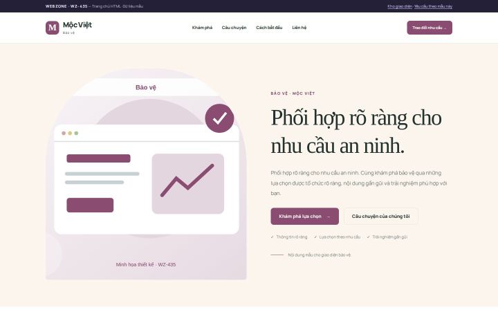 Ảnh chụp Giao diện HTML bảo vệ — Kể chuyện | WZ-435