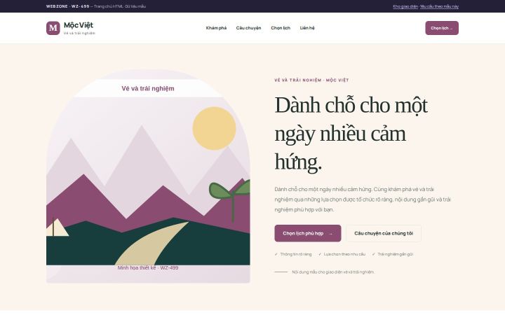 Ảnh chụp Giao diện HTML vé và trải nghiệm — Kể chuyện | WZ-499