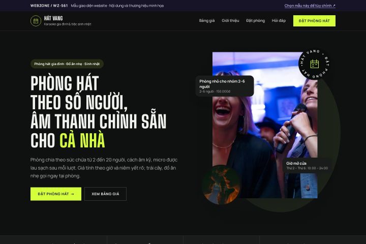 Mẫu giao diện karaoke gia đình WZ-561