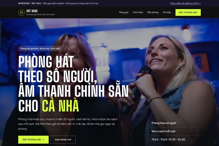 Mẫu giao diện karaoke gia đình WZ-562