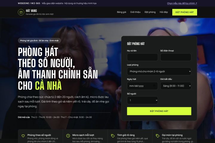 Mẫu giao diện karaoke gia đình WZ-565