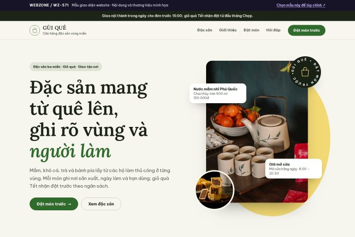Mẫu giao diện đặc sản vùng miền WZ-571