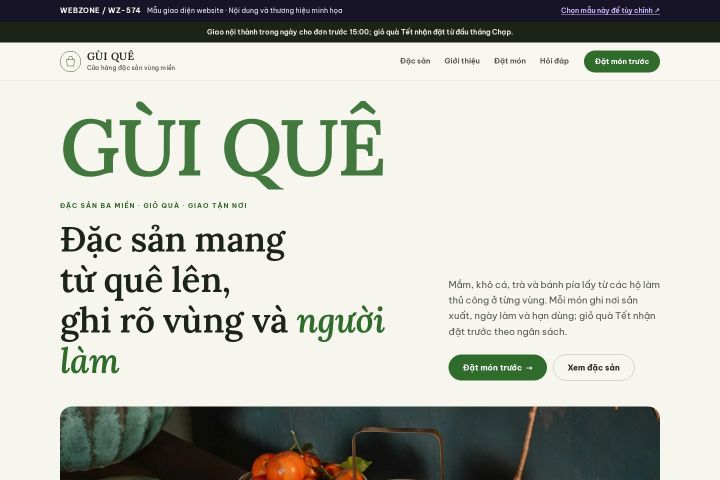 Mẫu giao diện đặc sản vùng miền WZ-574