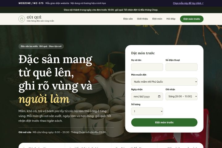 Mẫu giao diện đặc sản vùng miền WZ-575