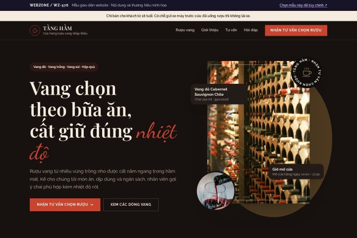 Mẫu giao diện rượu vang WZ-576