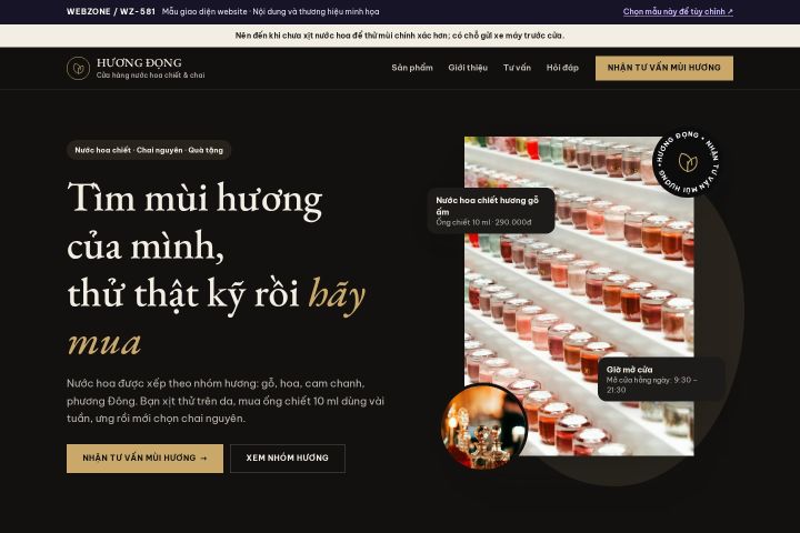 Mẫu giao diện nước hoa WZ-581
