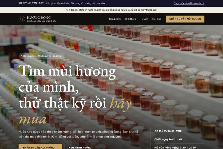 Mẫu giao diện nước hoa WZ-582