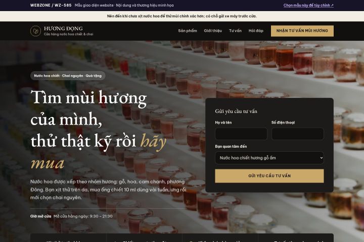 Mẫu giao diện nước hoa WZ-585