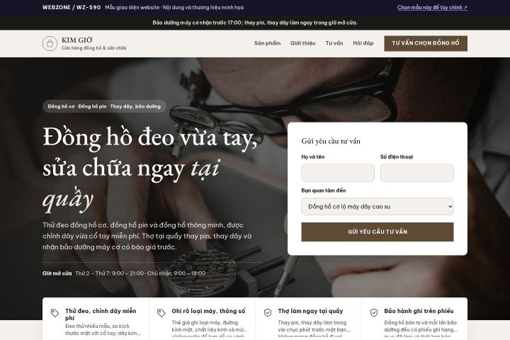 Mẫu giao diện đồng hồ WZ-590