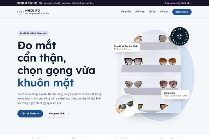Mẫu giao diện kính mắt WZ-591