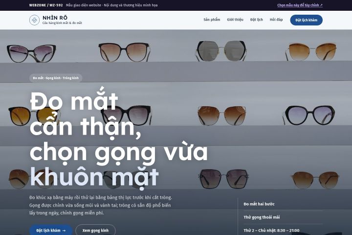 Mẫu giao diện kính mắt WZ-592
