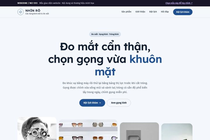 Mẫu giao diện kính mắt WZ-593