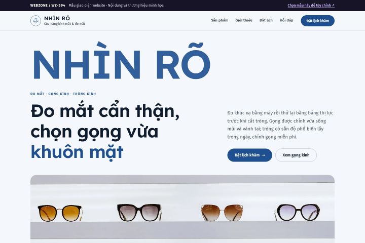 Mẫu giao diện kính mắt WZ-594