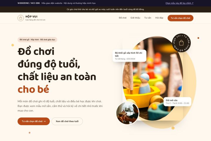 Mẫu giao diện đồ chơi trẻ em WZ-596