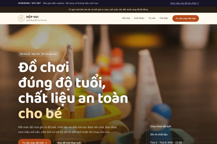 Mẫu giao diện đồ chơi trẻ em WZ-597