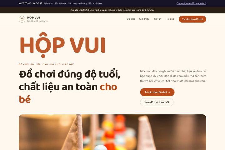 Mẫu giao diện đồ chơi trẻ em WZ-599