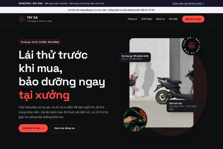 Mẫu giao diện xe máy & xe điện WZ-606