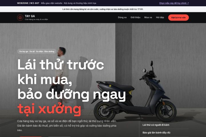 Mẫu giao diện xe máy & xe điện WZ-607