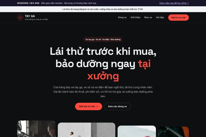 Mẫu giao diện xe máy & xe điện WZ-608