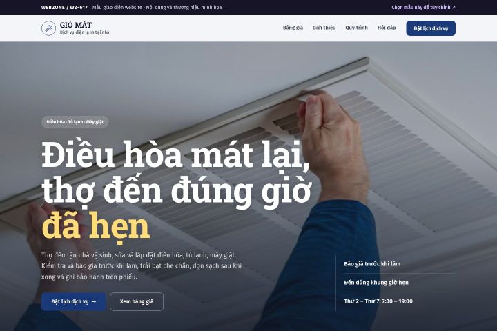 Mẫu giao diện điện lạnh WZ-617