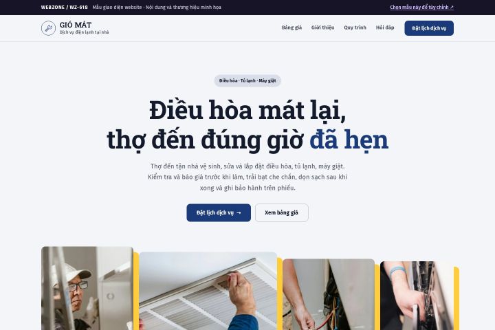 Mẫu giao diện điện lạnh WZ-618