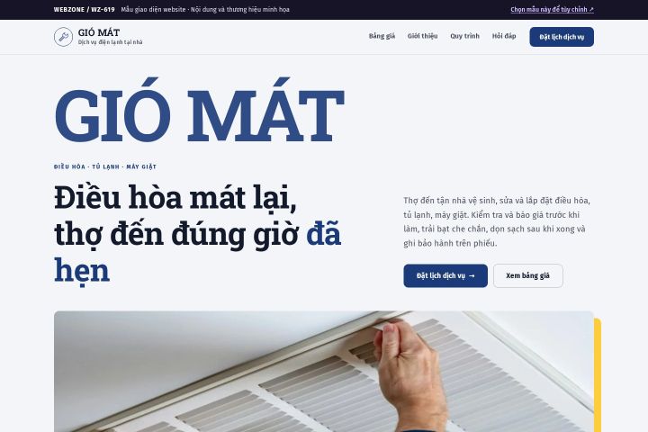 Mẫu giao diện điện lạnh WZ-619