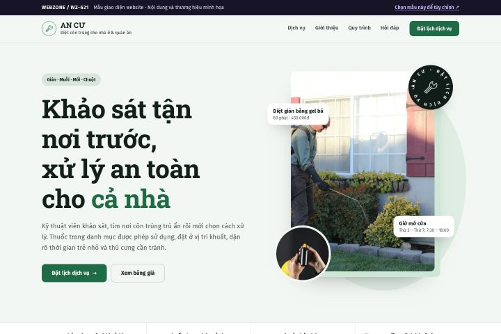 Mẫu giao diện diệt côn trùng WZ-621