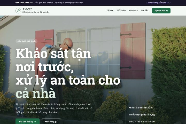 Mẫu giao diện diệt côn trùng WZ-622