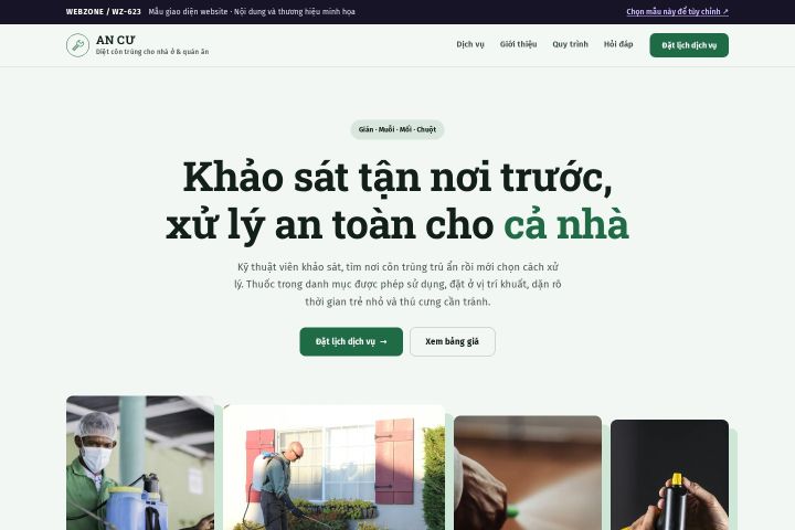 Mẫu giao diện diệt côn trùng WZ-623