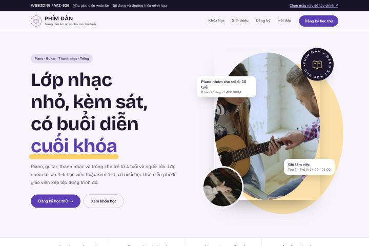 Mẫu giao diện trung tâm âm nhạc WZ-626