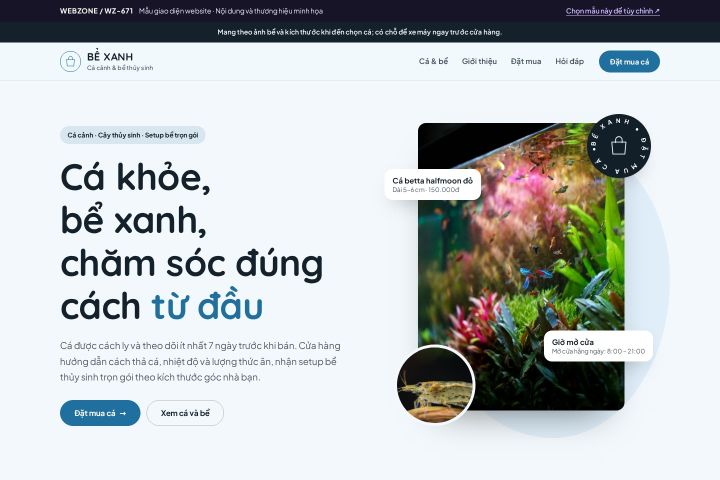 Mẫu giao diện cá cảnh & thủy sinh WZ-671