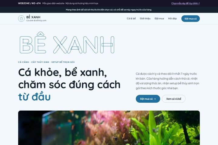 Mẫu giao diện cá cảnh & thủy sinh WZ-674