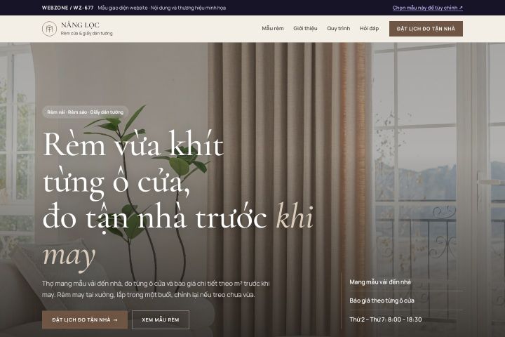 Mẫu giao diện rèm cửa & giấy dán tường WZ-677