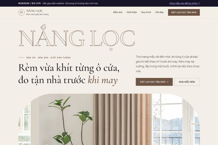 Mẫu giao diện rèm cửa & giấy dán tường WZ-679